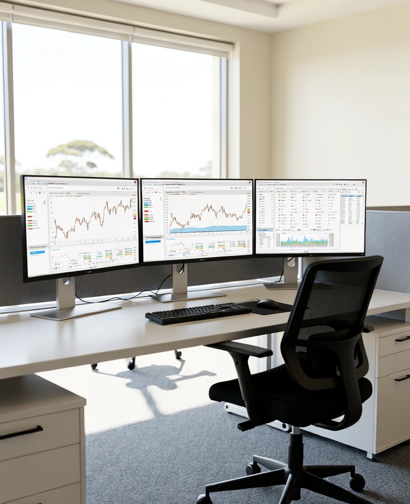 Modern fintech workspace in Australia